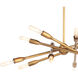 Cobra 12 Light 30.5 inch Natural Brass Chandelier Ceiling Light, Small