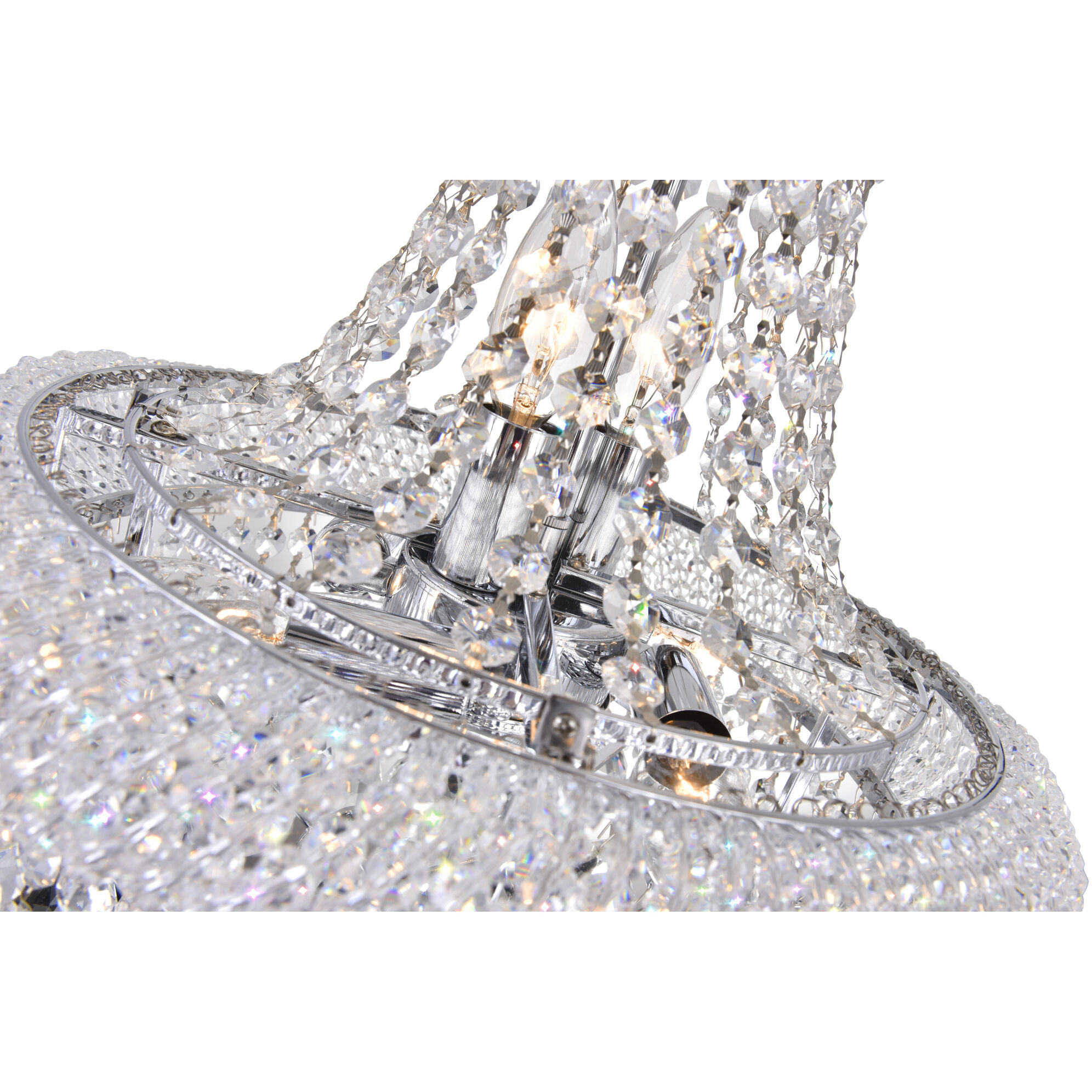 Empire 6 Light 14 inch Chrome Chandelier Ceiling Light