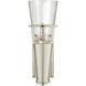 Thomas O'Brien Robinson 1 Light 4.25 inch Polished Nickel Single Bath Sconce Wall Light in Clear Glass