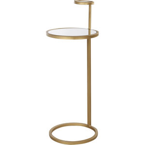 Round 10.6 inch Gold Chairside Table