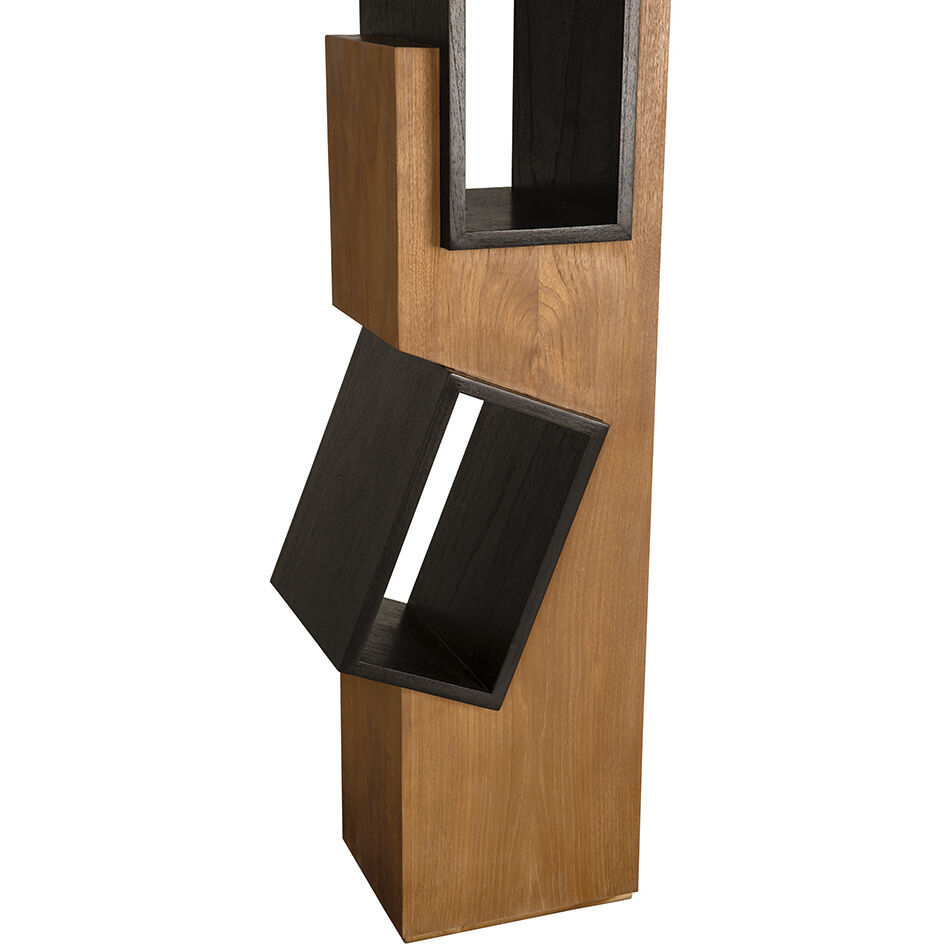 Jackson Charcoal Black and Clear Coat Flat Bookcase