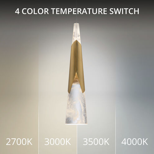Kilt 1 Light 4 inch Aged Brass Mini Pendant Ceiling Light in 2700K