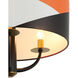 Patchwork 3 Light 18 inch Black with Satin Brass with Patchwork Pendant Ceiling Light in Black/Satin Brass/Patchwork