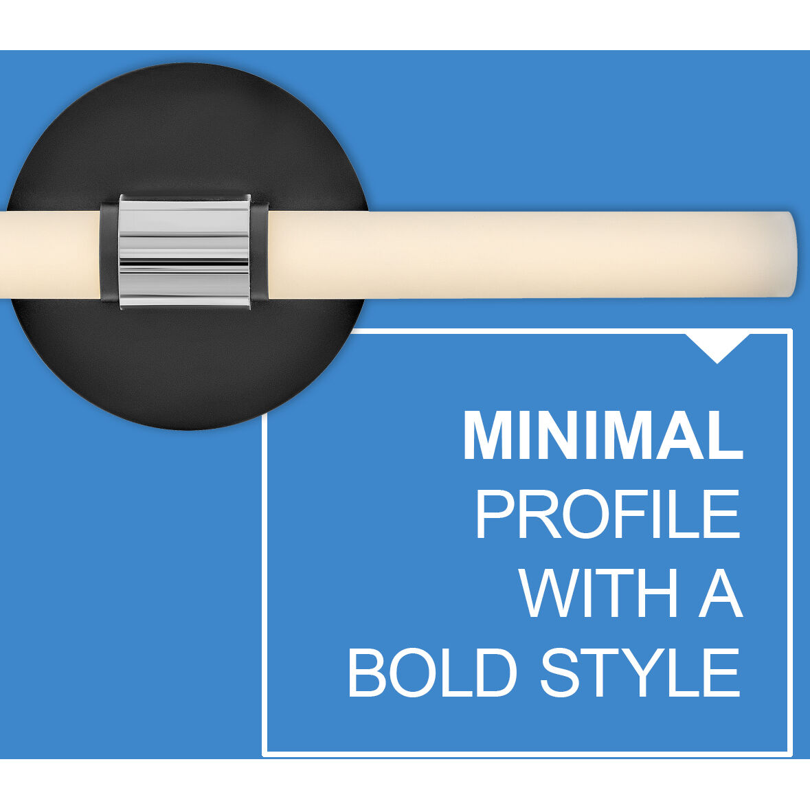 Kai LED 16.75 inch Black with Chrome accents Bath Light Wall Light, Linear