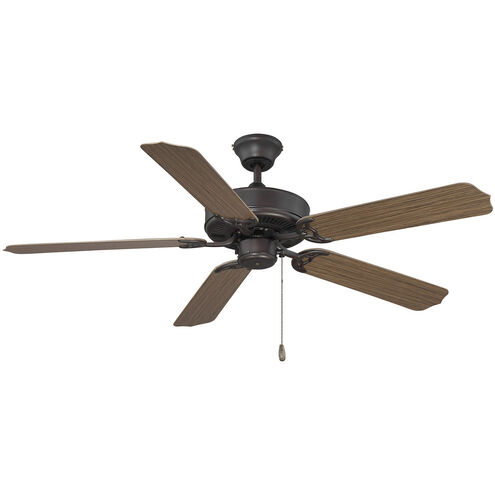 Traditional 52 inch Oil Rubbed Bronze with Walnut Blades Outdoor Ceiling Fan