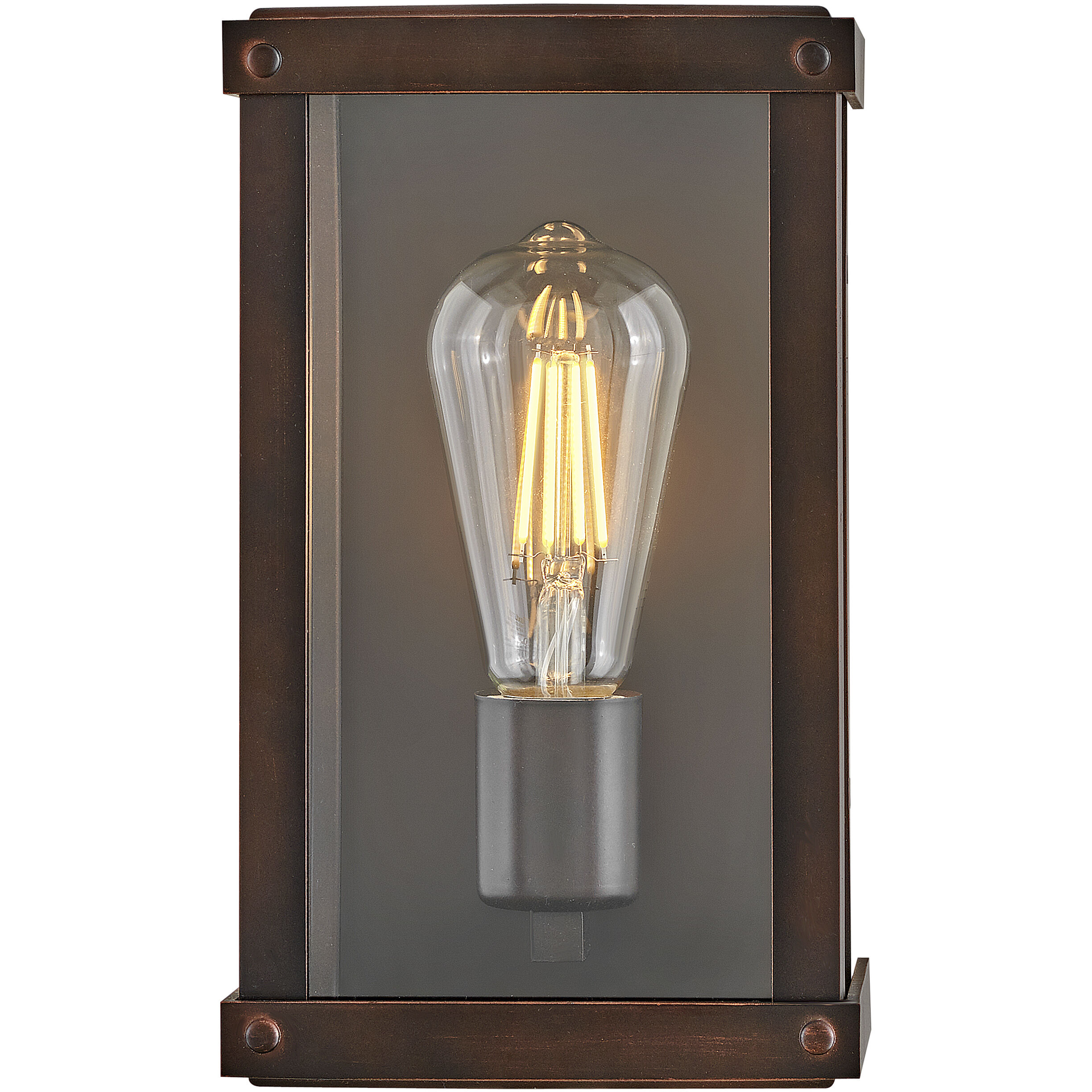 Beckham Outdoor Wall Mount Lantern in Blackened Copper