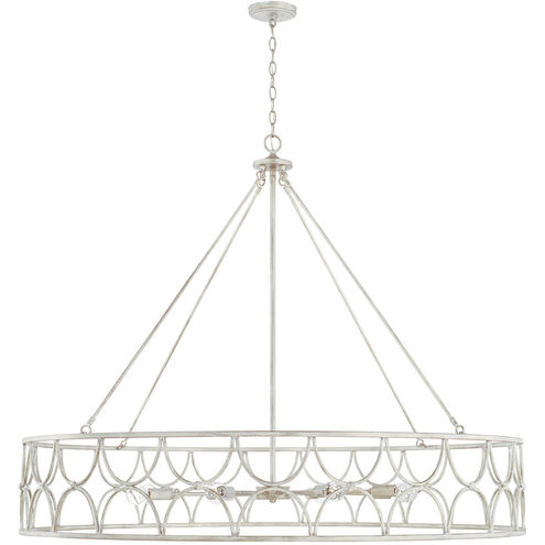 Ricci 8 Light 48 inch Winter White Chandelier Ceiling Light