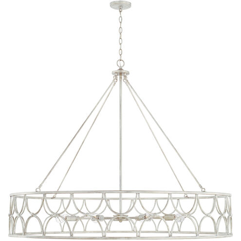 Ricci 8 Light 48 inch Winter White Chandelier Ceiling Light 