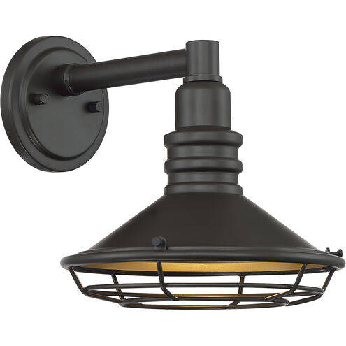 Blue Harbor 1 Light 10 inch Dark Bronze and Gold Outdoor Wall Fixture