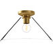 Alora Mood Salem 1 Light 14.13 inch Brushed Gold/Clear Glass Flush Mount Ceiling Light