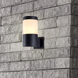 Modern 11 inch Matte Black Outdoor Wall Sconce