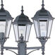 Poles 3 Light 100 inch Black Outdoor Pole/Post Mount