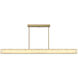 Divinely LED 60 inch Celeste Brass Island Light Ceiling Light