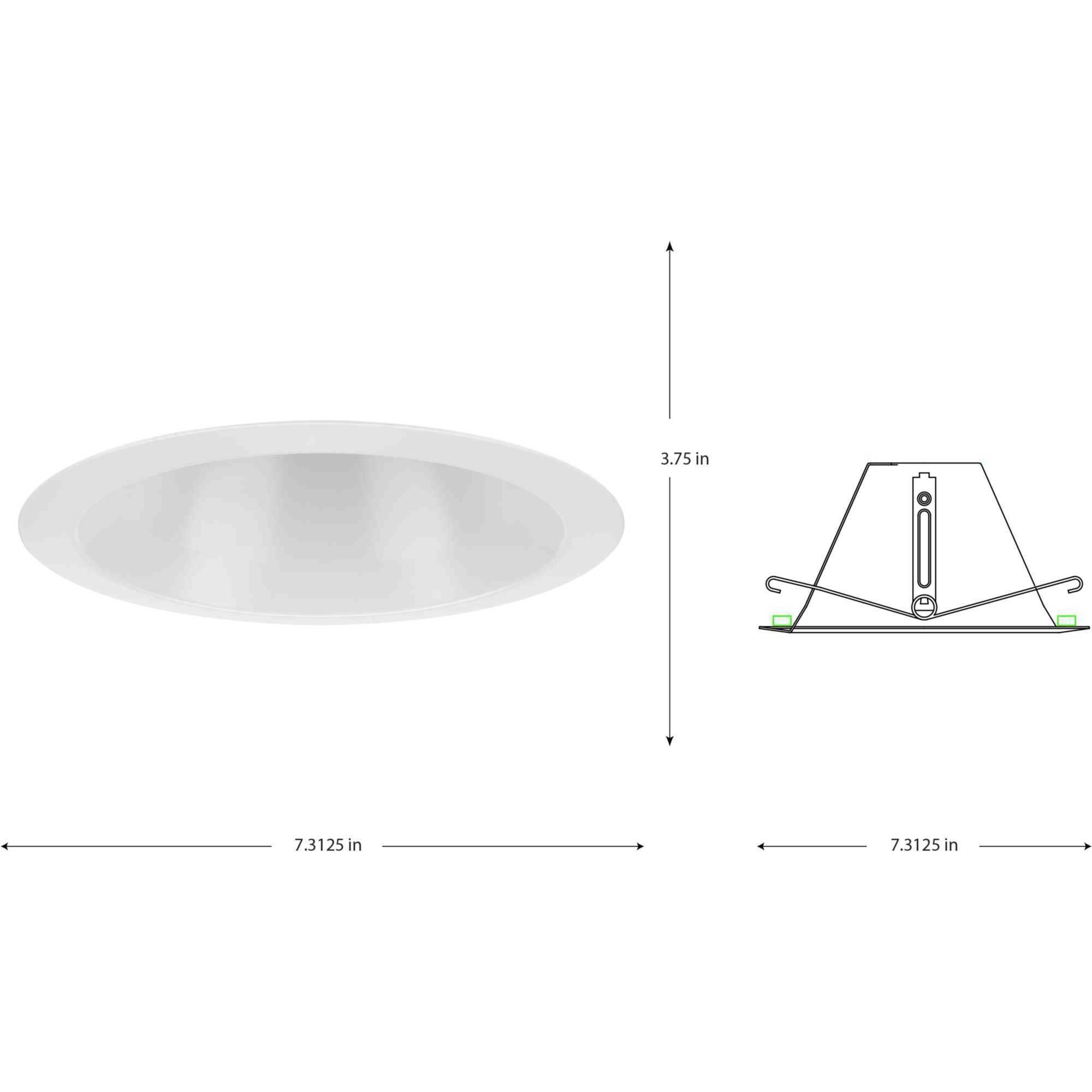 6in Shallow Recessed Trim PAR-30SN Satin White Open Trim