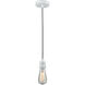 Whitney Bare Bulb 1 Light 2 inch White Mini Pendant Ceiling Light in Zebra, Whitney