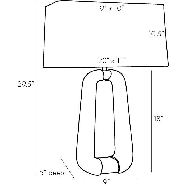 Gianni 29.5 inch 150 watt Graphite Table Lamp Portable Light