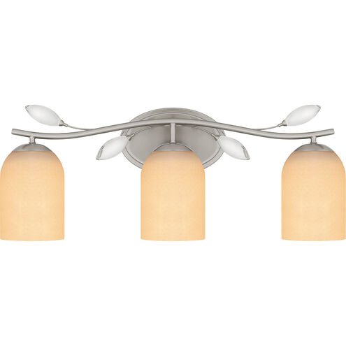 Ulysses 3 Light 24 inch Brushed Nickel Bath Light Wall Light, Large