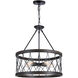 Amazon 5 Light 23 inch Gun Metal Drum Shade Chandelier Ceiling Light