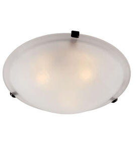 Cracka 3 Light 15 inch Rubbed Oil Bronze Flushmount Ceiling Light