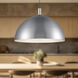 Archibald Pendant Ceiling Light in Brushed Nickel with Black Detail