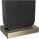 Laurel 30 inch 23 watt Ebony and Weathered Brass Table Lamp Portable Light