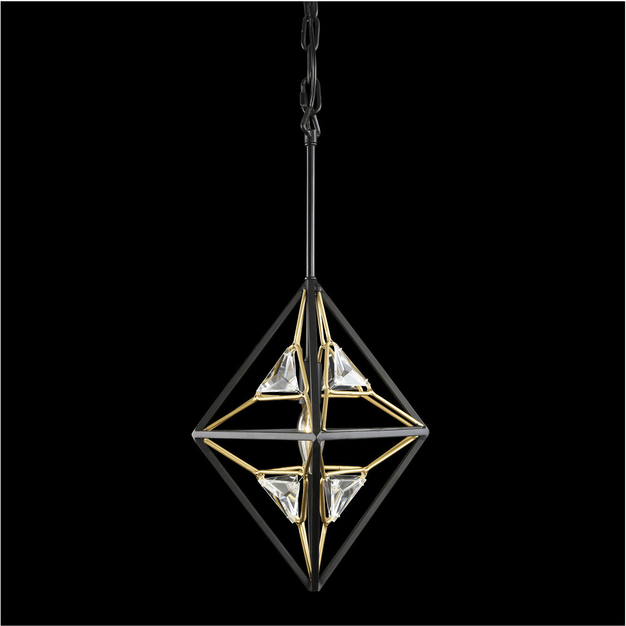 Marcia 1 Light 10.25 inch Matte Black/French Gold Pendant Ceiling Light