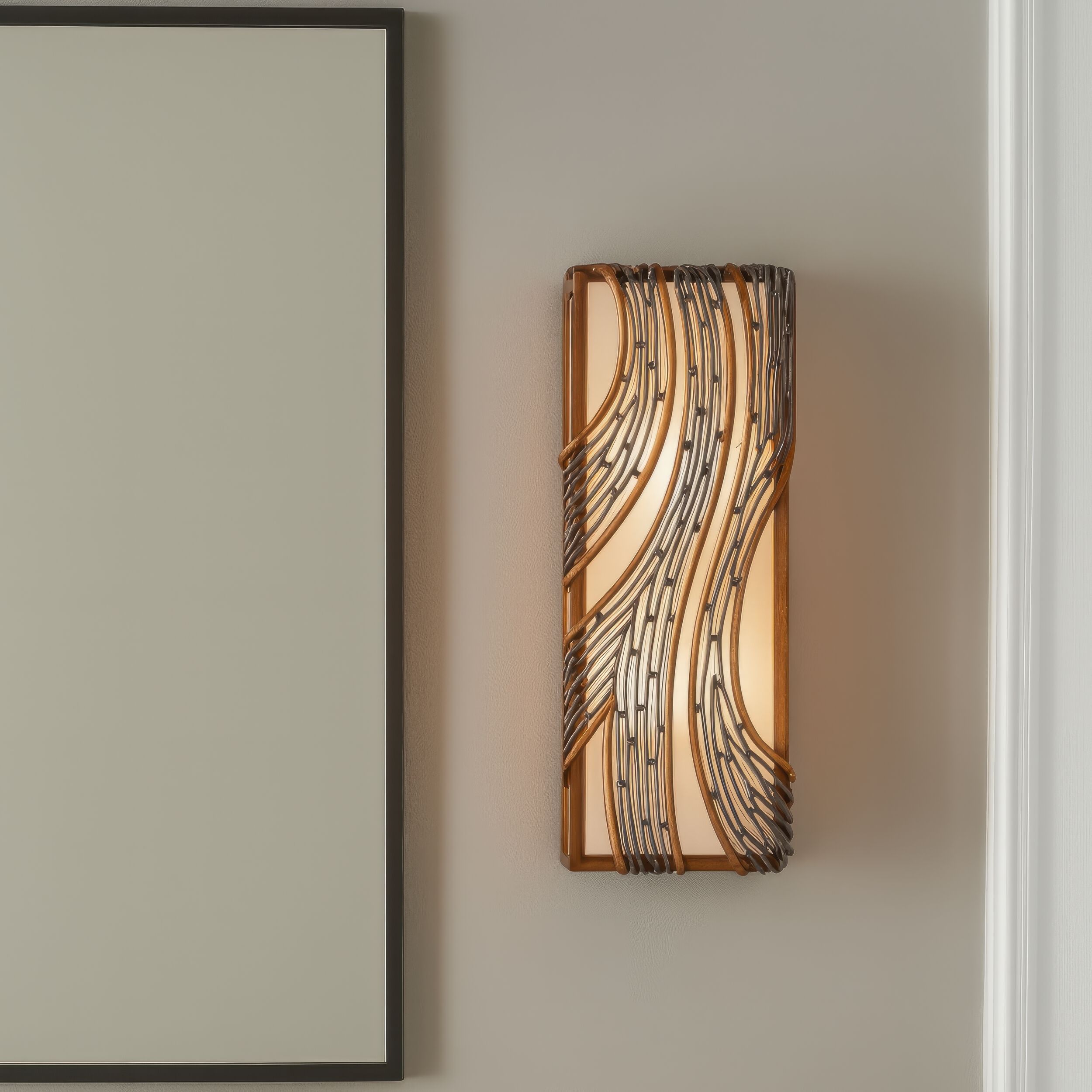 Flow 2 Light 6.5 inch Hammered Ore Wall Sconce Wall Light