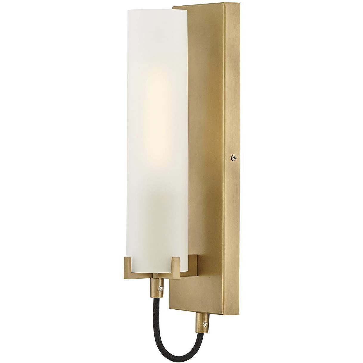 Ryden 1 Light 4.5 inch Heritage Brass Sconce Wall Light in Etched White