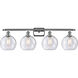 Ballston Athens LED 36 inch Polished Chrome Bath Vanity Light Wall Light in Seedy Glass, Ballston