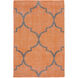 Zahra 36 X 24 inch Burnt Orange, Black Rug