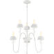 North Fork 6 Light 24 inch Sand White Pendant Ceiling Light