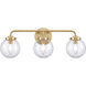 Fairbanks 3 Light 23.25 inch Brushed Gold Vanity Light Wall Light