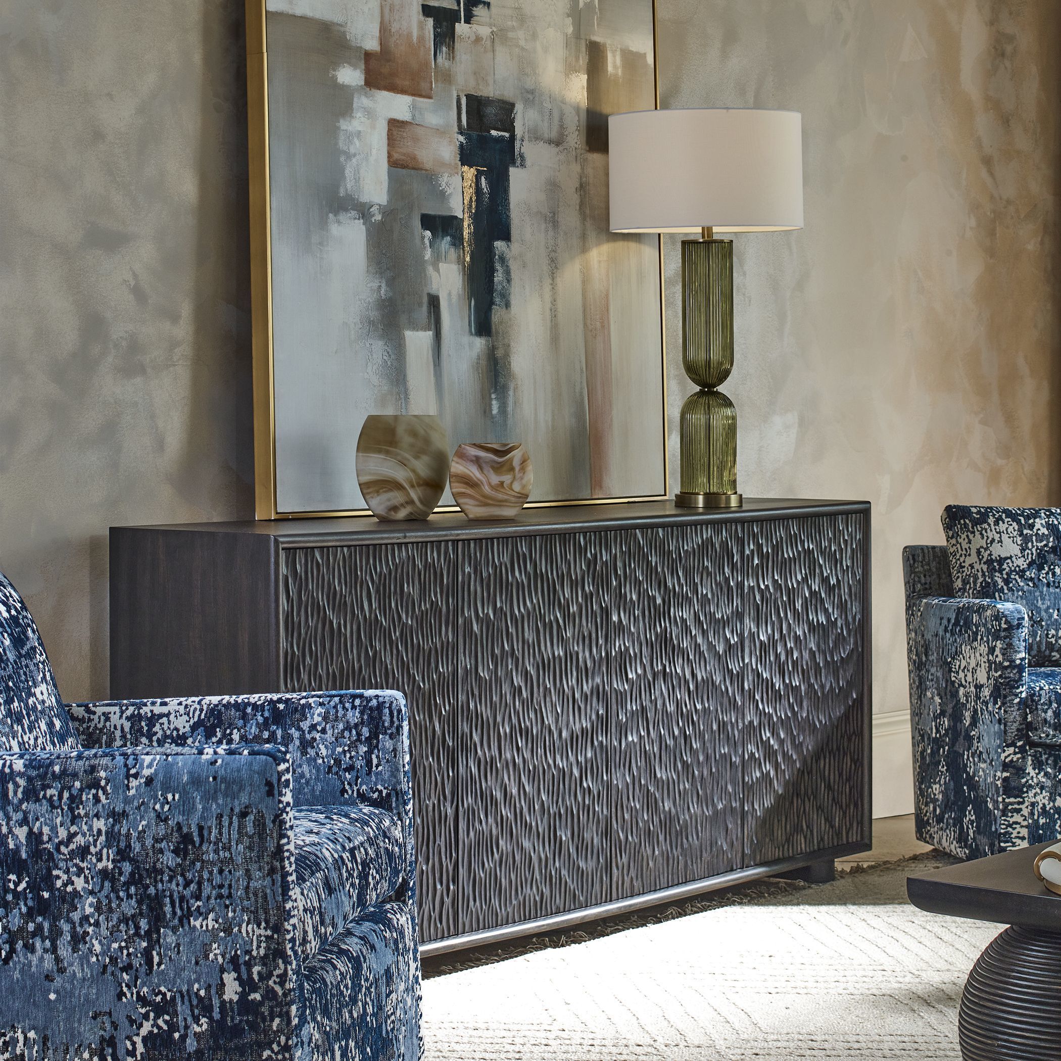 Stevenson Multi-Toned Ebony 4 Door Cabinet