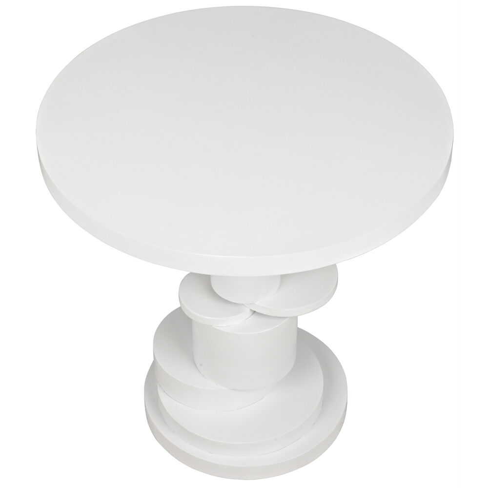 Hugo 28 X 28 inch Solid White Side Table