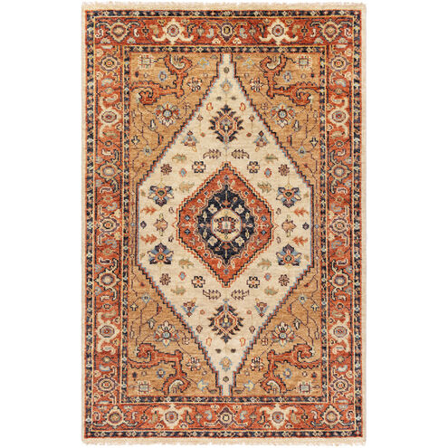 Hiemo 36 X 24 inch Aqua/Navy/Tan/Burnt Orange/Cream Rugs