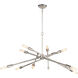 Cobra 12 Light 43 inch Polished Nickel Chandelier Ceiling Light, Large