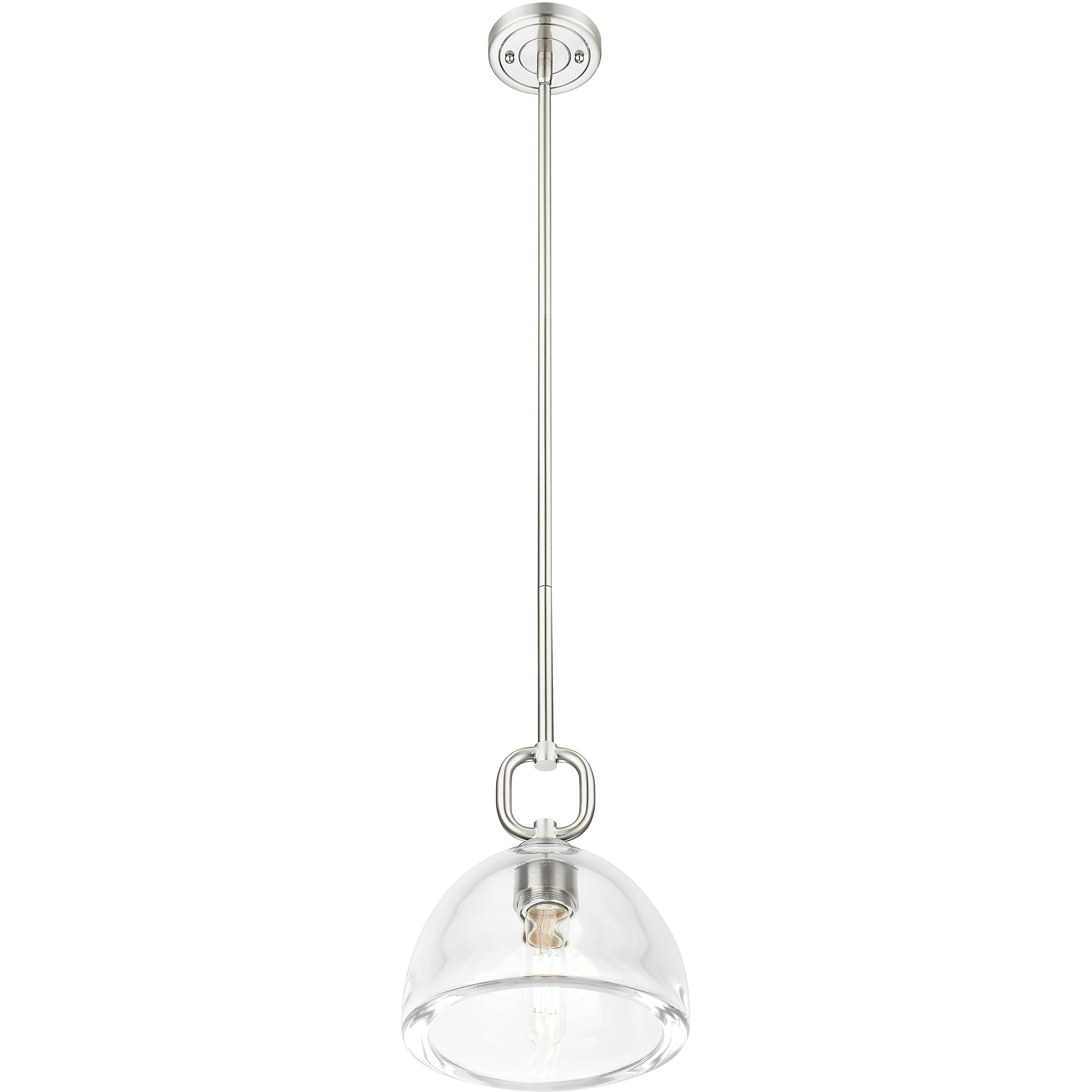 Downtown Urban Hudson 1 Light 8 inch Satin Nickel Mini Pendant Ceiling Light
