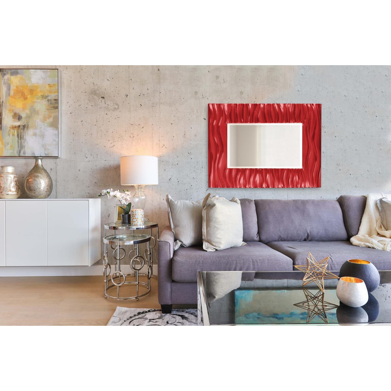 Zenith 39 X 31 inch Glossy Red Wall Mirror