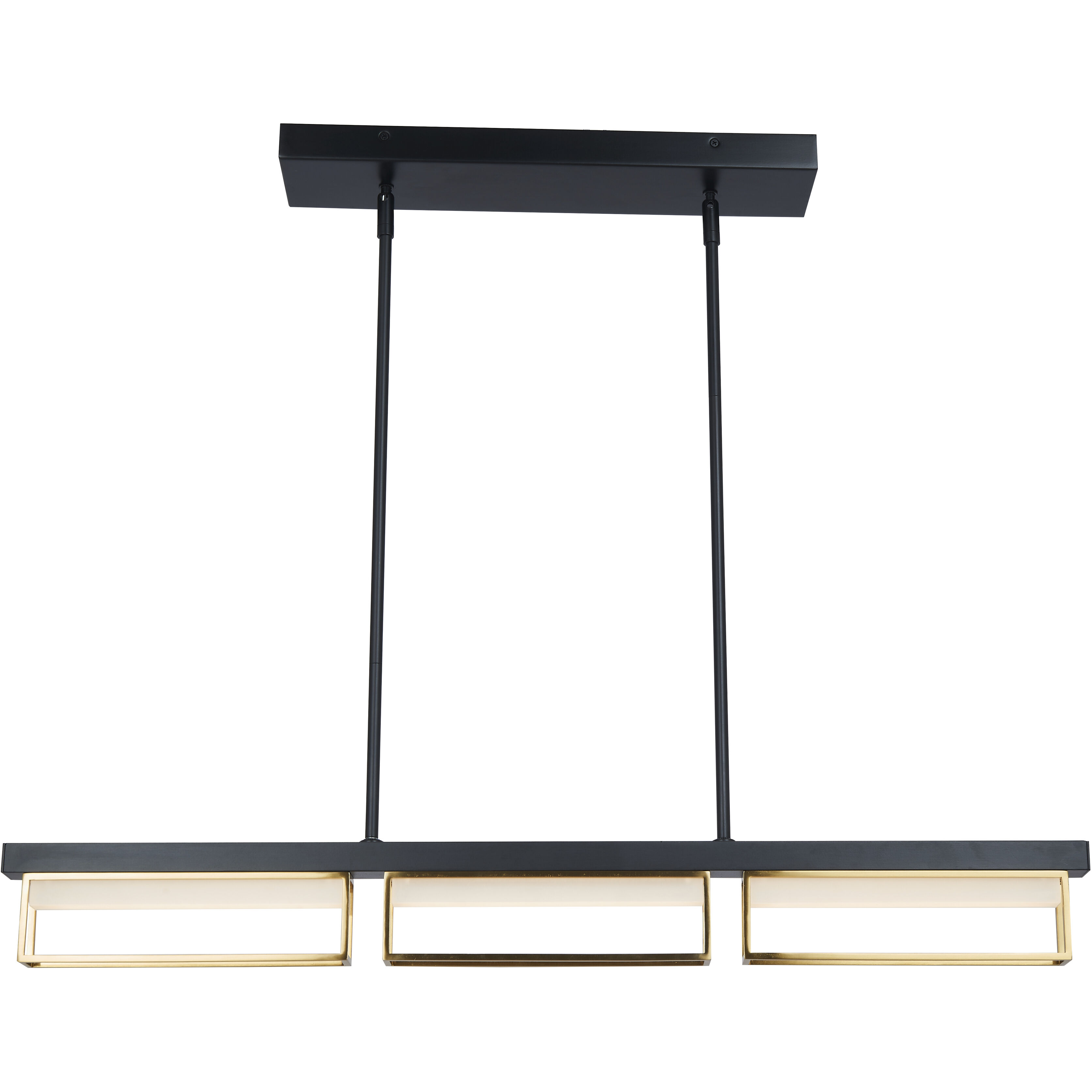 Pane LED 4 inch Matte Black and Bronze Pendant Ceiling Light