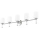 Henri 5 Light 42 inch Brushed Nickel Bathroom Vanity Wall Light