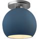 Radiance 1 Light 10 inch Midnight Sky and Matte White and Brushed Nickel Semi Flush Ceiling Light