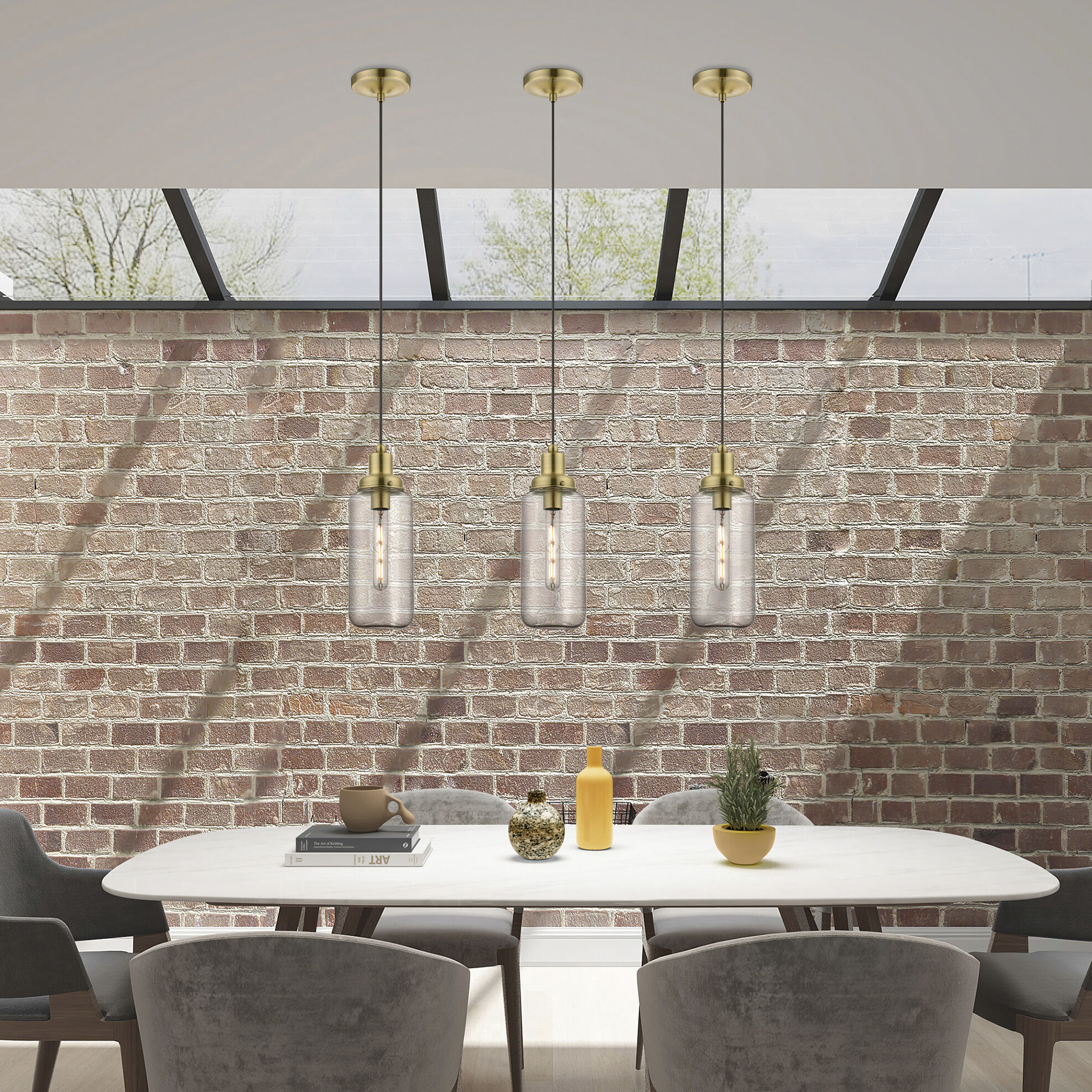 Oakhurst 1 Light 5 inch Antique Brass Mini Pendant Ceiling Light