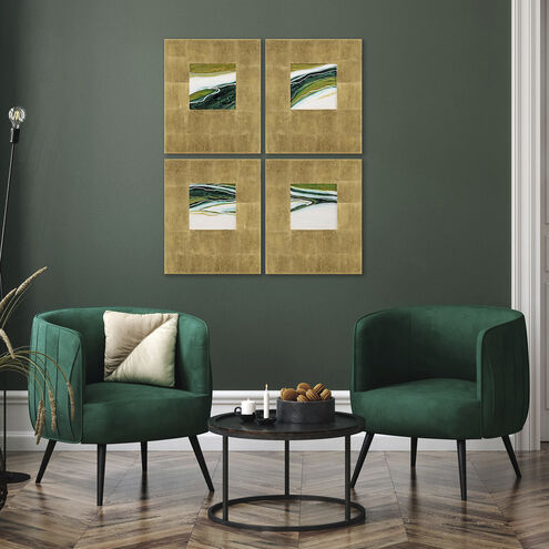 Galaxy Series Green and Metallic and White and Turquoise Wall Sculpture