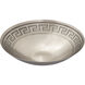 Greek Key 13 X 3.25 inch Bowl in Antique Nickel