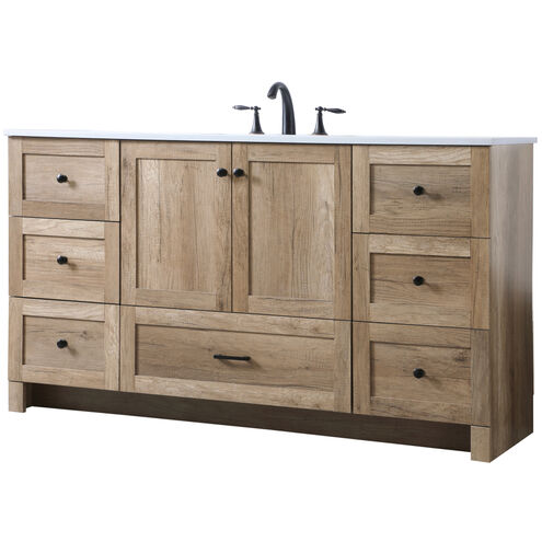 Soma 60 X 19 X 34 inch Natural Oak Vanity Sink Set