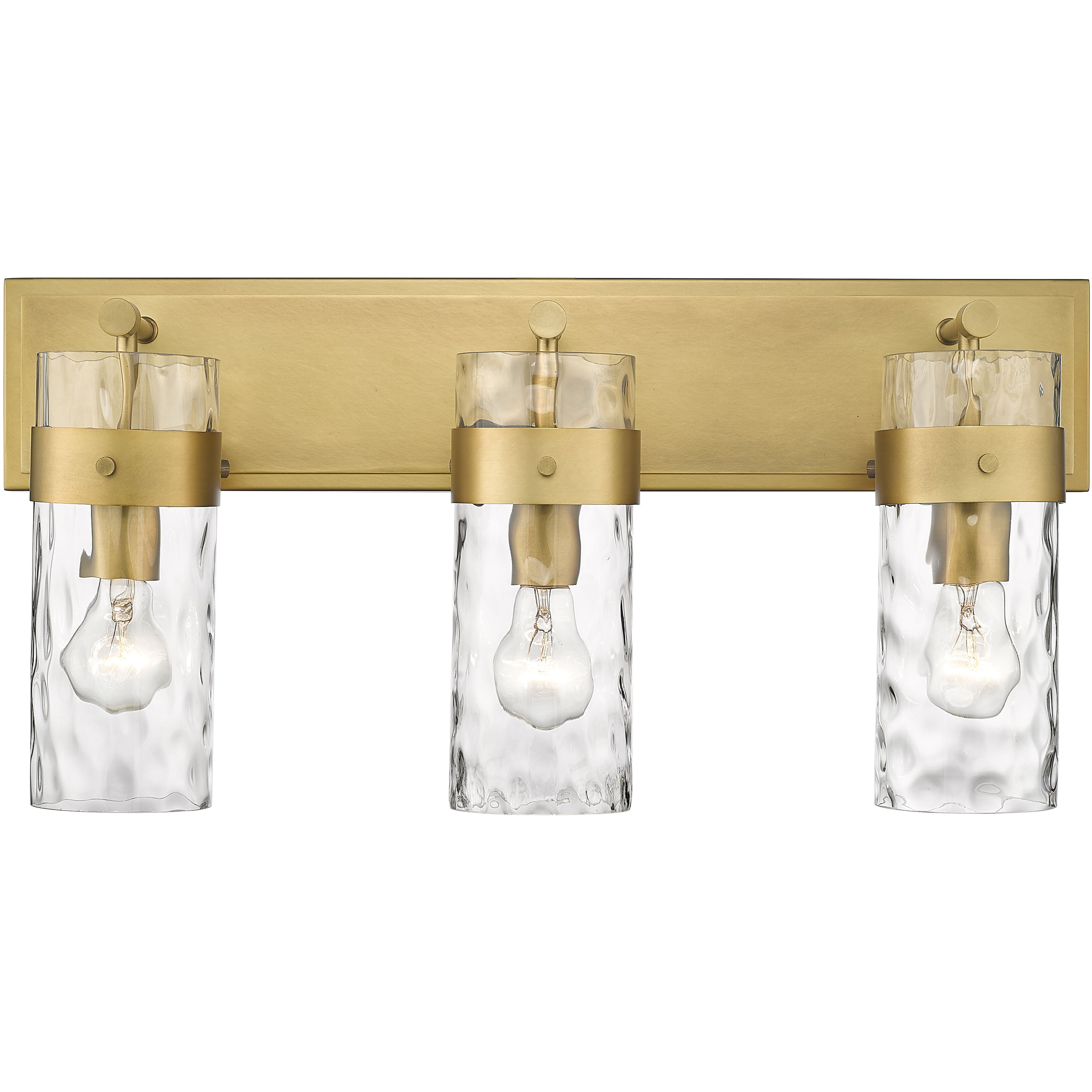 Fontaine 3 Light 24 inch Rubbed Brass Vanity Wall Light