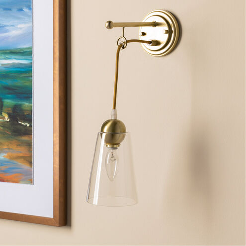 Seaham 1 Light 4.88 inch Gold and Clear Wall Sconce Wall Light