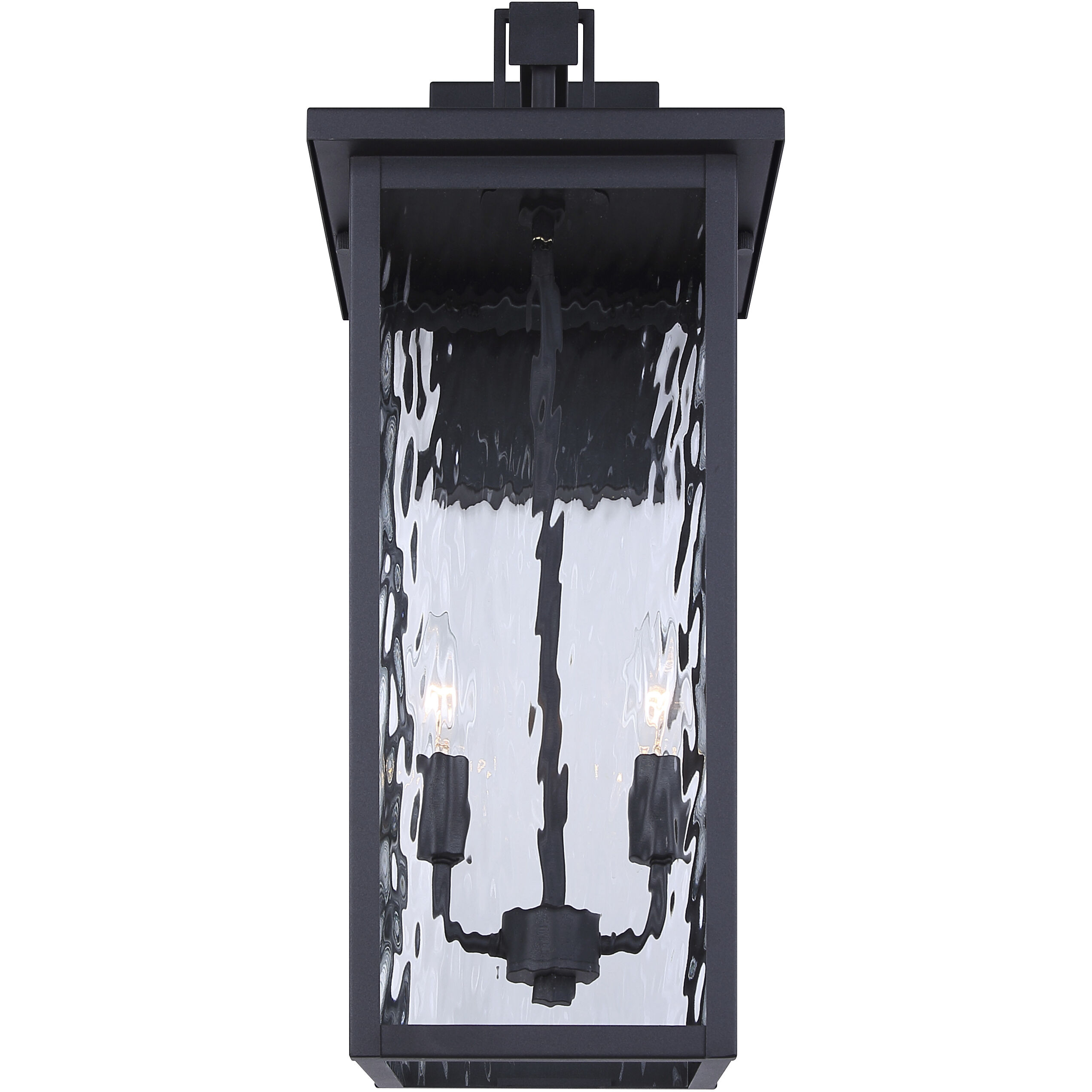 Shana 2 Light 22 inch Black Outdoor Wall Lantern