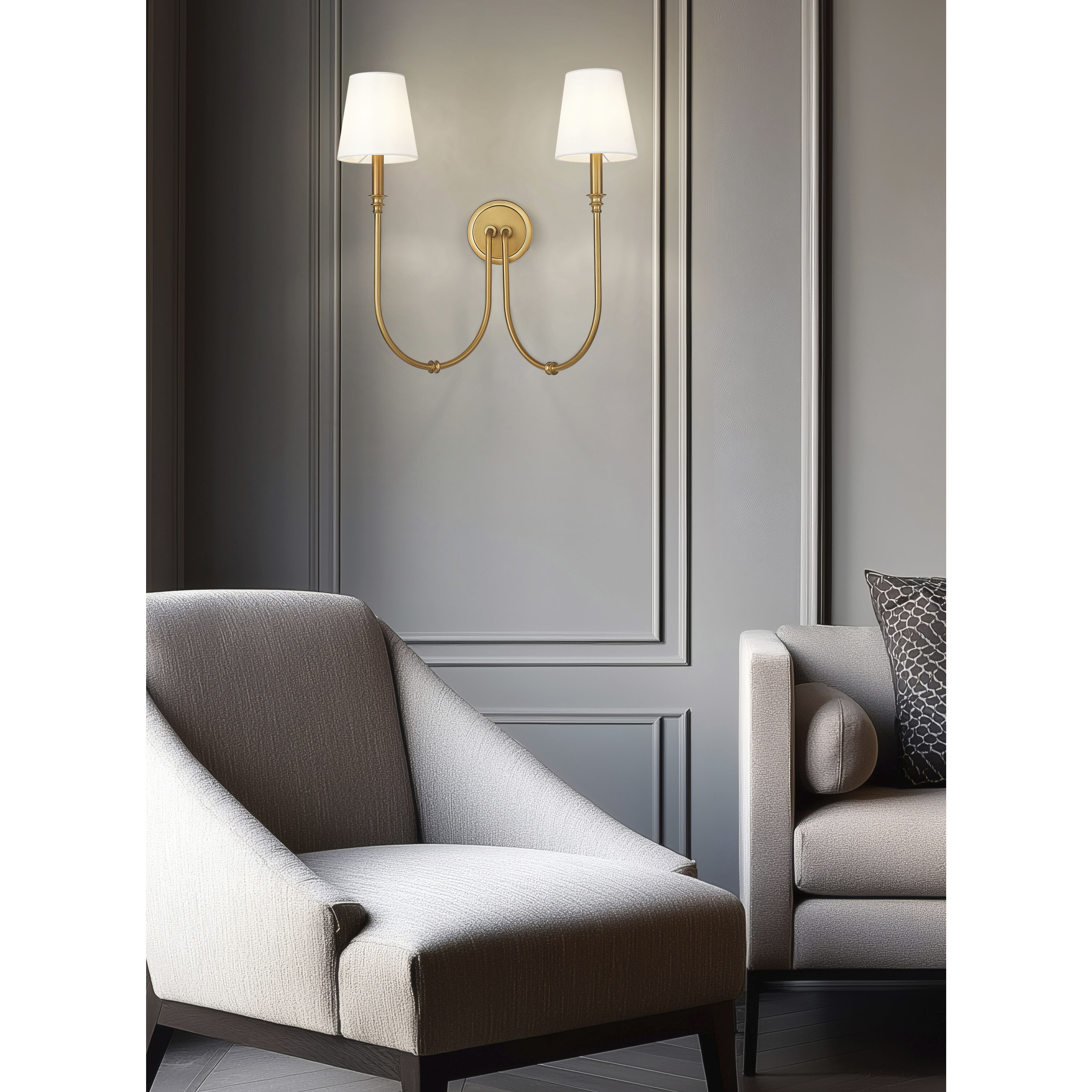 Jisele Wall Sconce Wall Light in Rubbed Brass