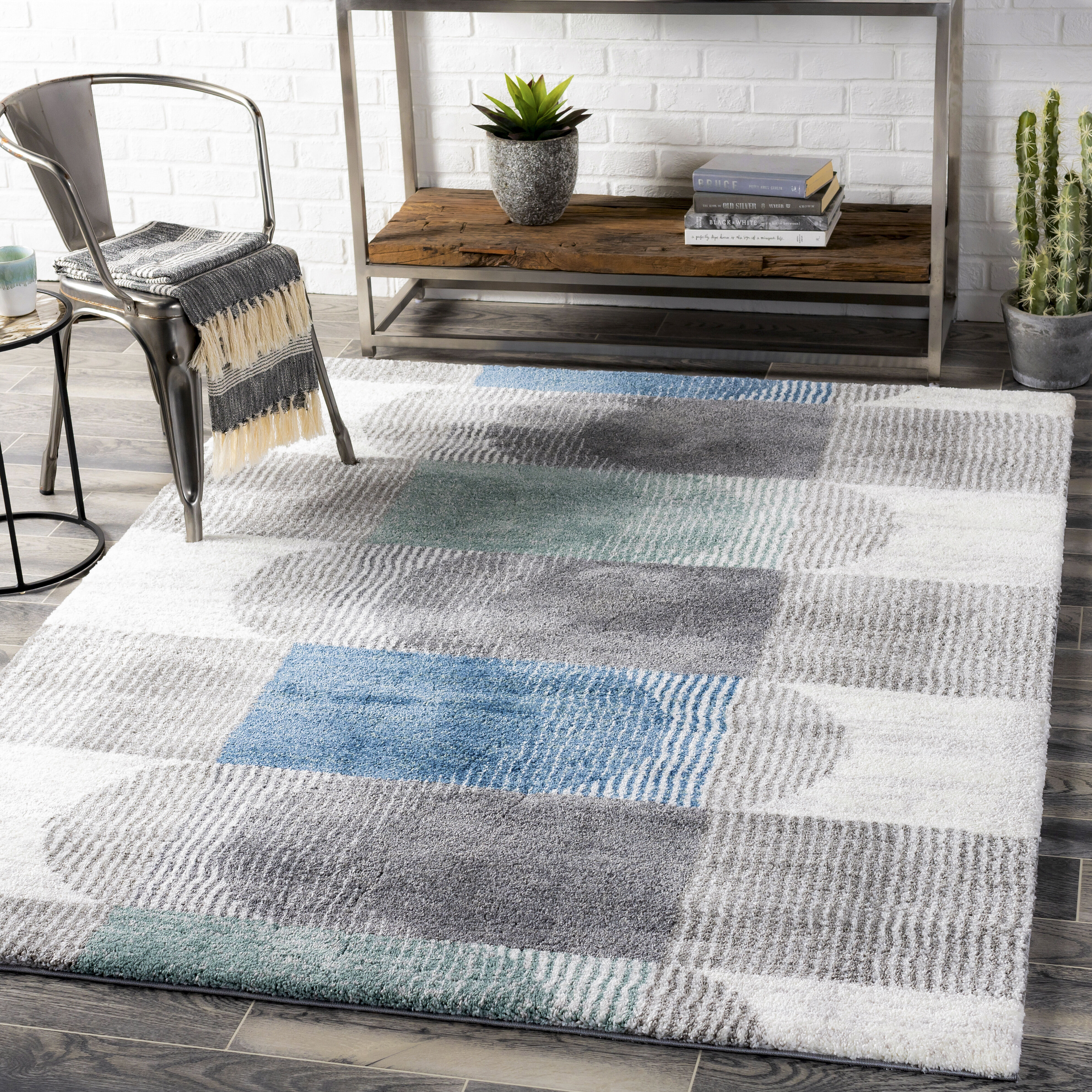 Portofino 120 X 94 inch Medium Grey Rug in 8 x 10, Rectangle